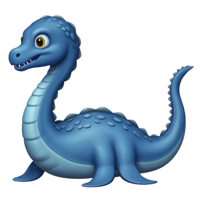 A realistic greyish-dark-blue gloomy Loch-Ness-plesiosaurus-monster sticker