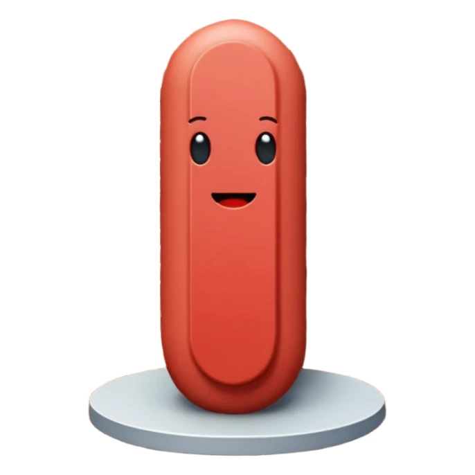 Penis-shaped monolith made of layered red bricks sticker