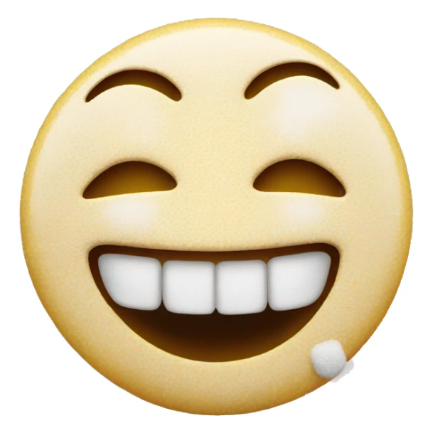 smiley face with white sugar on nose sticker