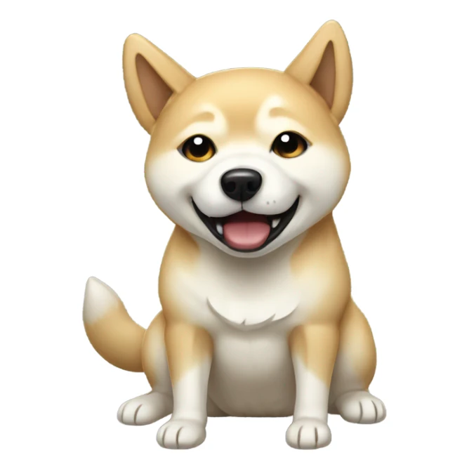 Cream Shiba crying in the rain sticker