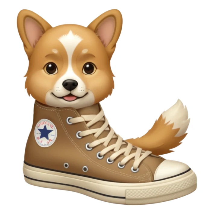 Dog wearing converse shoes sticker