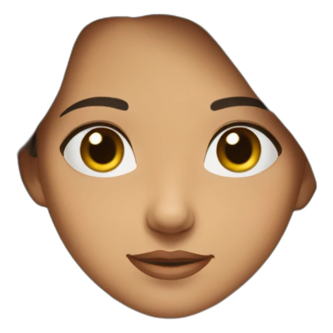 fille brune qui lève les yeux au ciel sticker