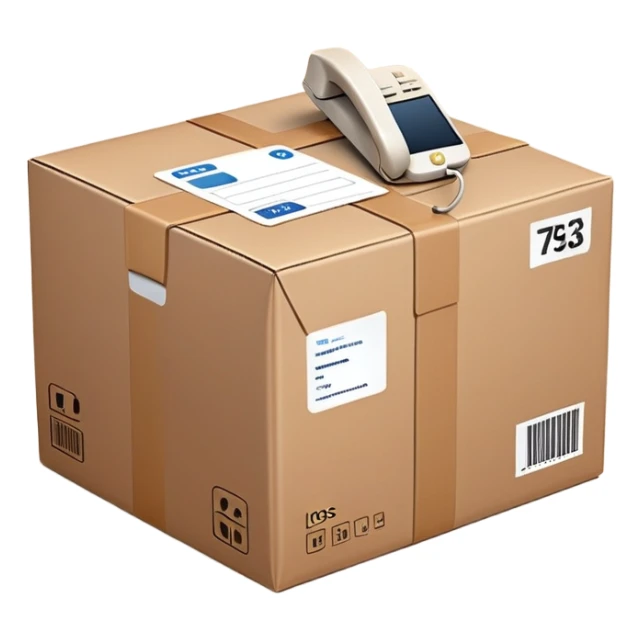 phone number and parcel delivery and online store sticker