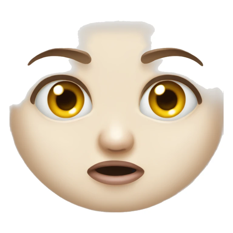 🙄 eyes and 😝 mouth with milk mouth sticker