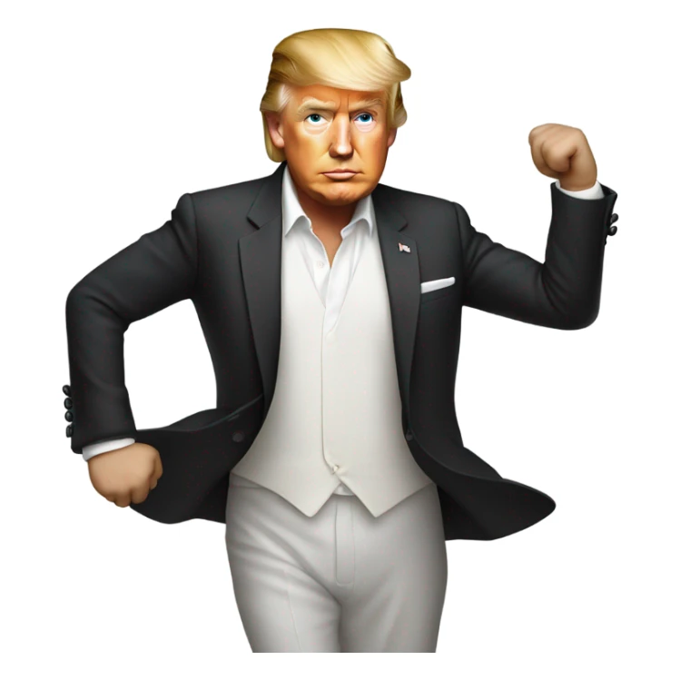 Donald Trump as a male dancer sticker
