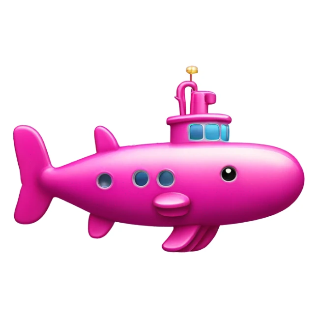 Pink ombre submarine with glitter sticker