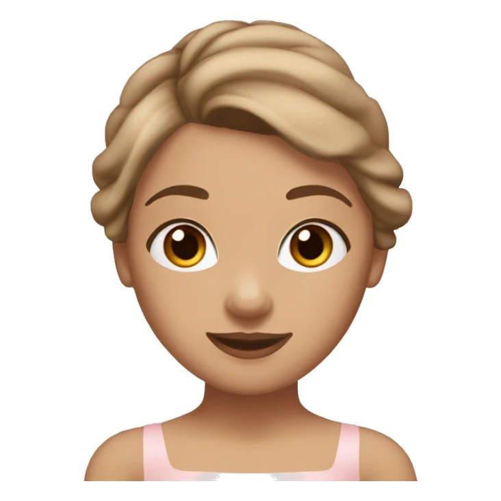 a ballerina has medium skin, light brown hair and hazel eyes sticker