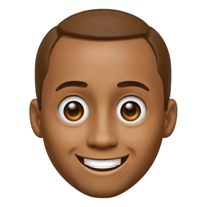 Diddy as a smiling cartoon face emoji sticker