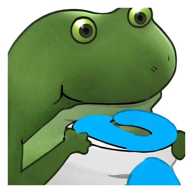 Poop on a toilet sticker