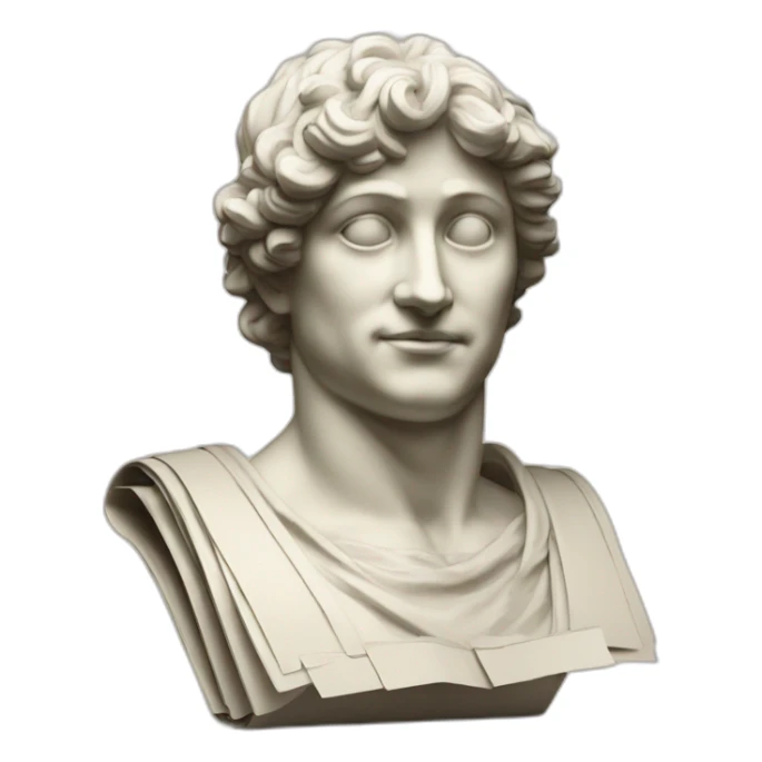 statue with documents italy sticker