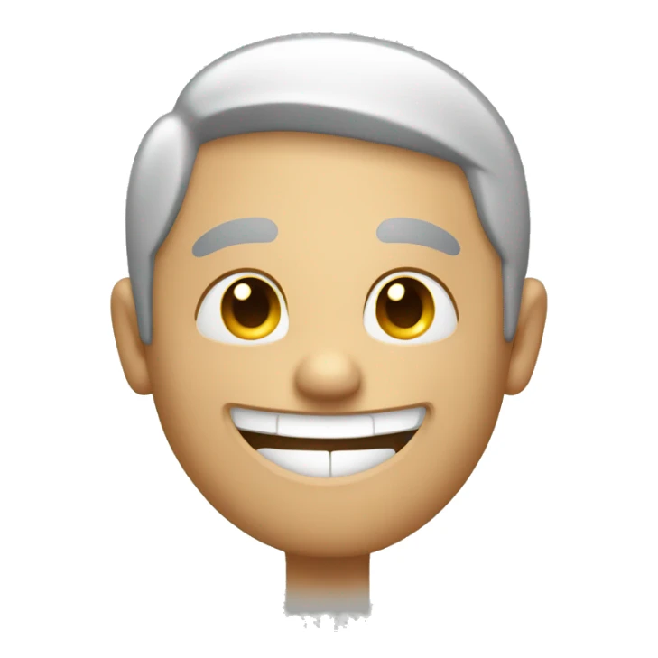 Man having a Weird big smile rubbing hands together and eyes raised  sticker