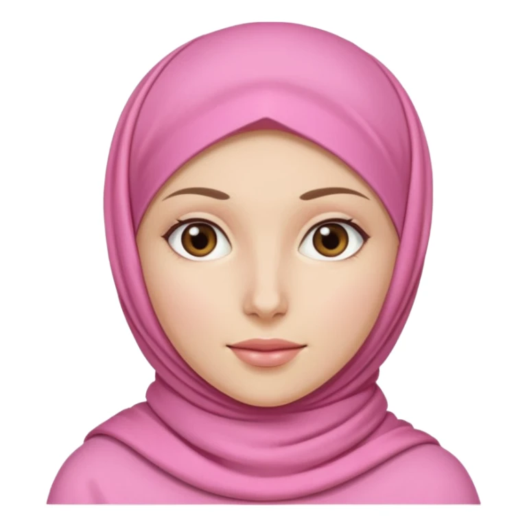 White woman wear pink hijab 🧕  sticker