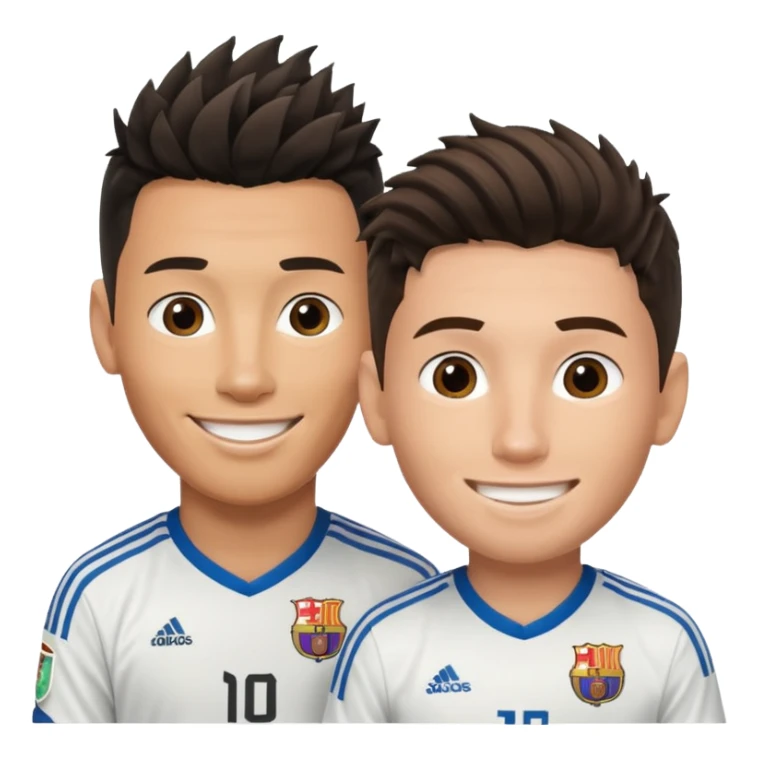 Prime noodle hair ronaldo and prime 2012 messi Smiling in one Photo  sticker
