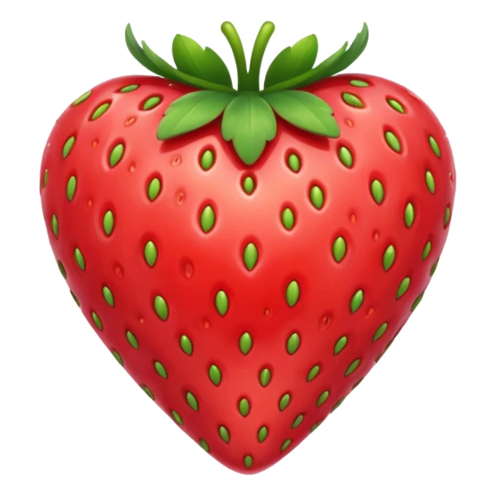 Strawberry-Heart shaped like a heart sticker