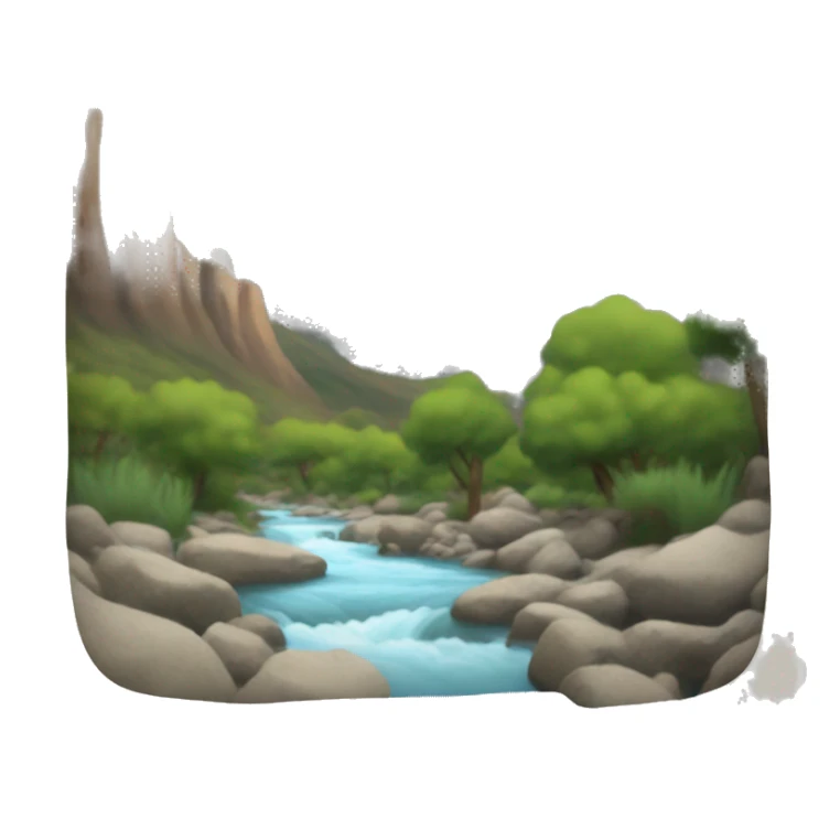 Creek and mountains  sticker