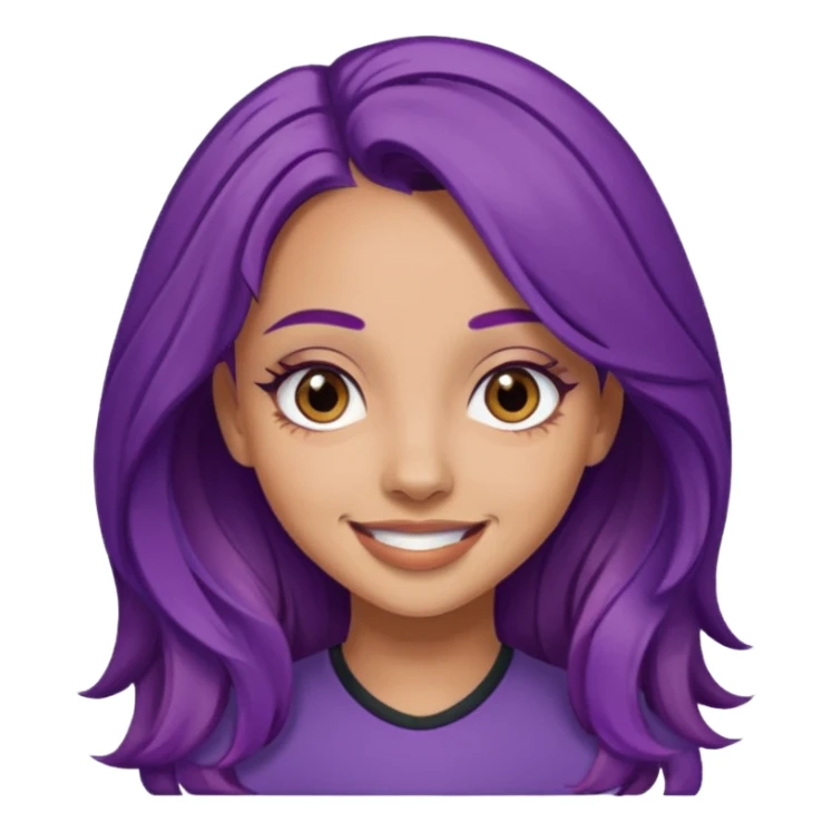 Jade Thirlwall brown eyes, purple hair sticker