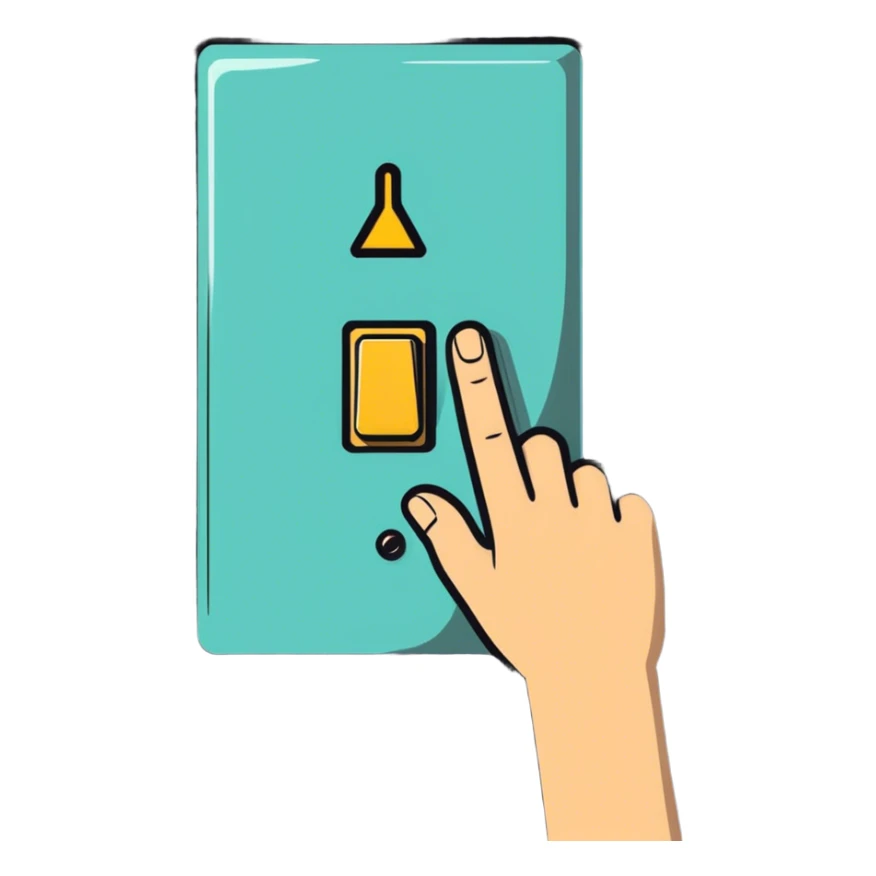 The hand that turns off the light sticker