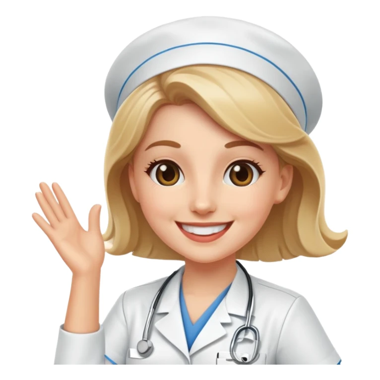 White girl nurse who is dancing sticker