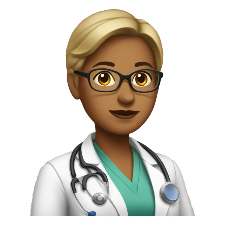 Female doctor goose sticker