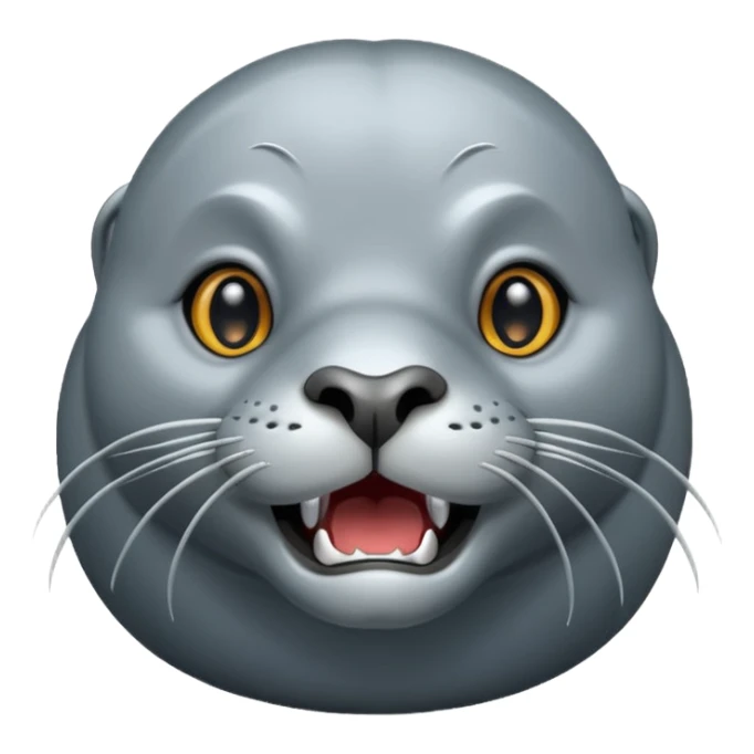 scary grey sea lion sticker