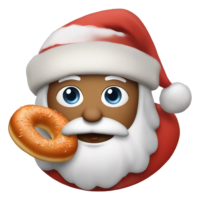 Jewish Santa eating a bagel with lox sticker