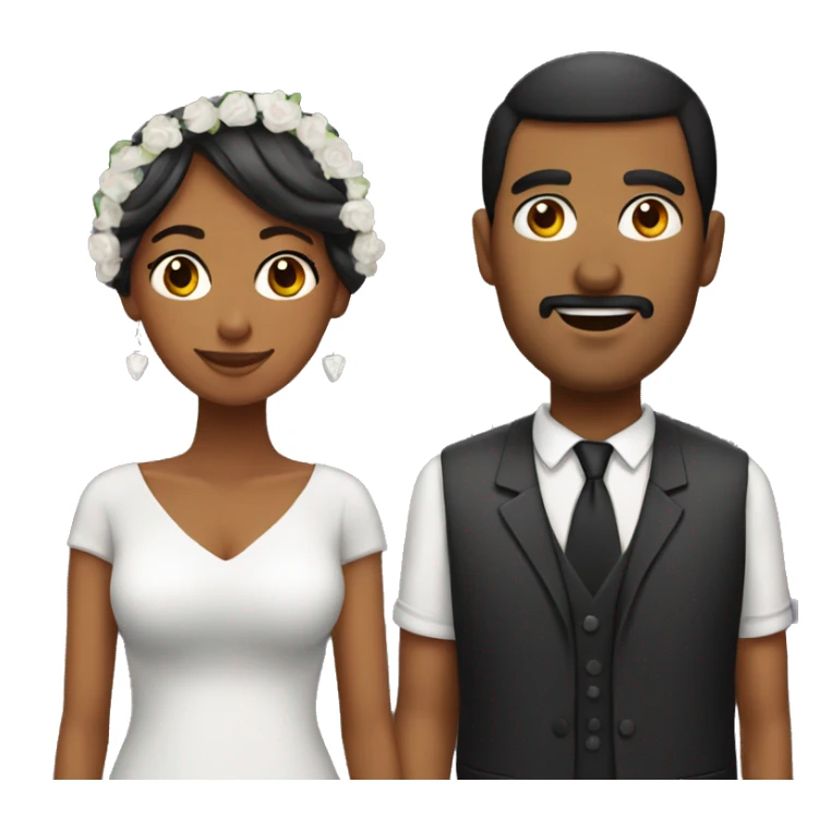Mexican man and black female couple  sticker