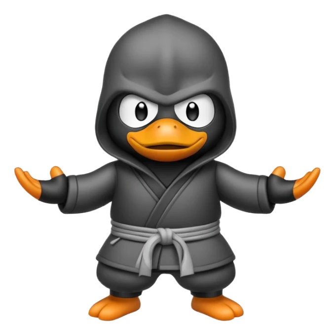 Club Penguin ninja character with smoke effect sticker