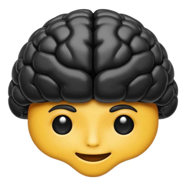 A full black brain emoji i can put in my bio sticker