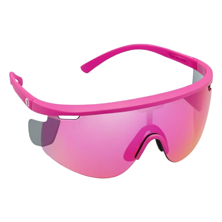 sporty pink shield visor sunglasses, athletic design, one-piece lens sticker