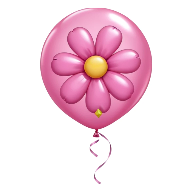 pink flower, pink balloon, pink candy sticker