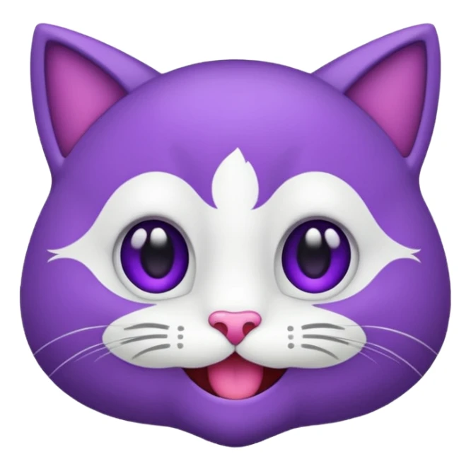 faça um gatinho roxo de emoji igual esse 🐈 so que roxo sticker