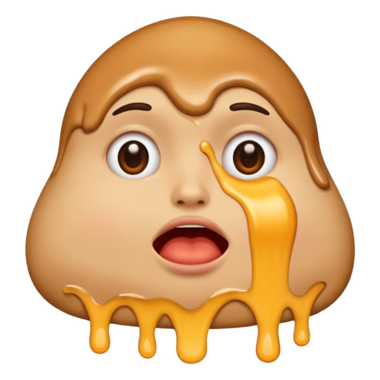 combination of these two emojis: 🫠🤤 sticker