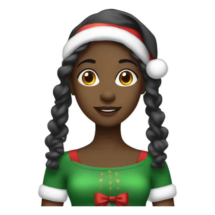 Christmas black girl  sticker