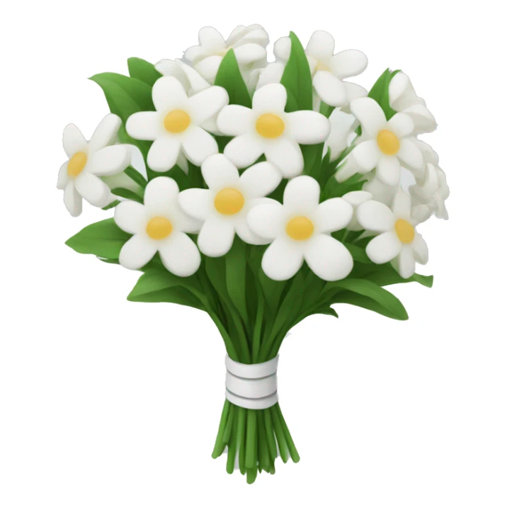 Bouquet of white flowers sticker