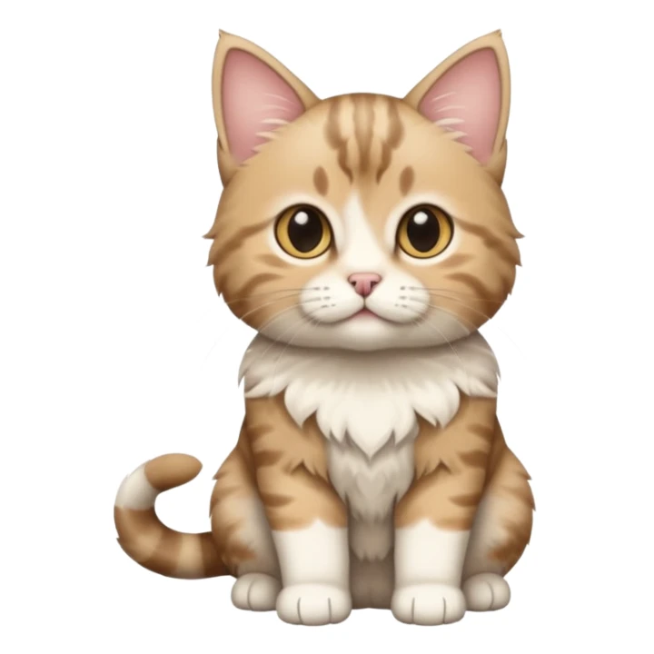 full body of baby American Bobtail cat  sticker
