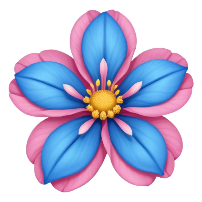 Una hermosa flor rosa color azul  sticker