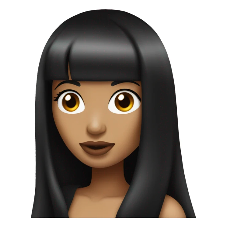 Nicki minaj with long black hair sticker