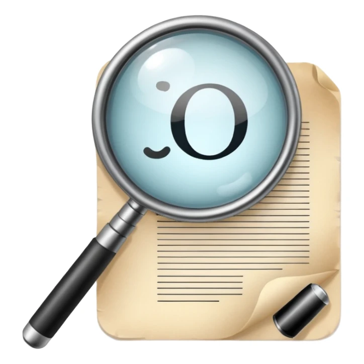  lente di ingrandimento esame foglio con scritte sticker