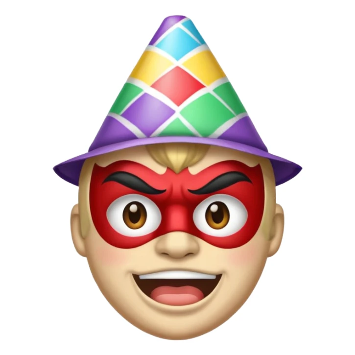 super angry boy emoji carnival theme sticker
