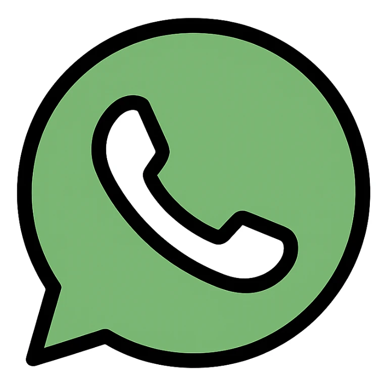 WhatsApp logo black and white clean icon style sticker