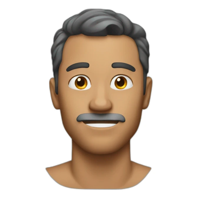 A man showing his jawline with his finger  sticker