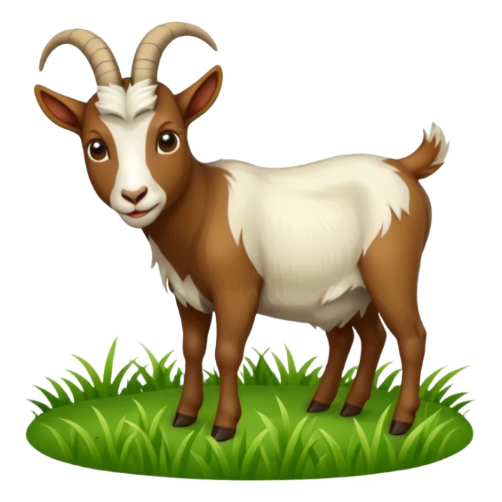 goat in the process of eating grass sticker