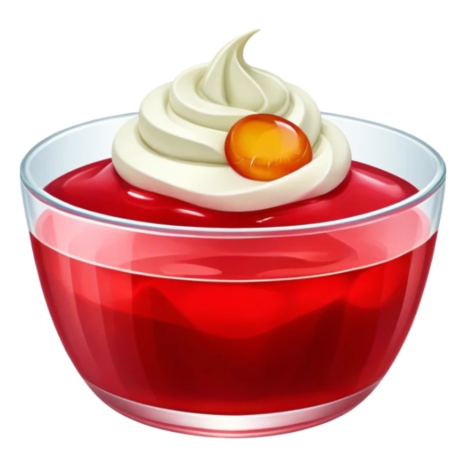 Red Gelatin dessert in a bowl sticker