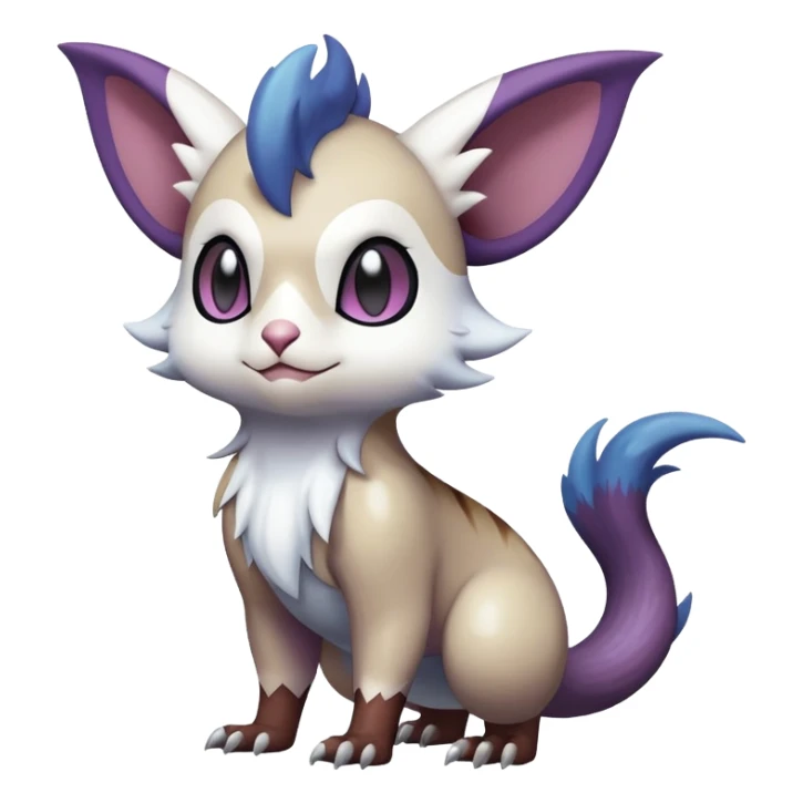 ShinyFurret-Absol-Noibat-Noivern-Hybrid (Full body) sticker