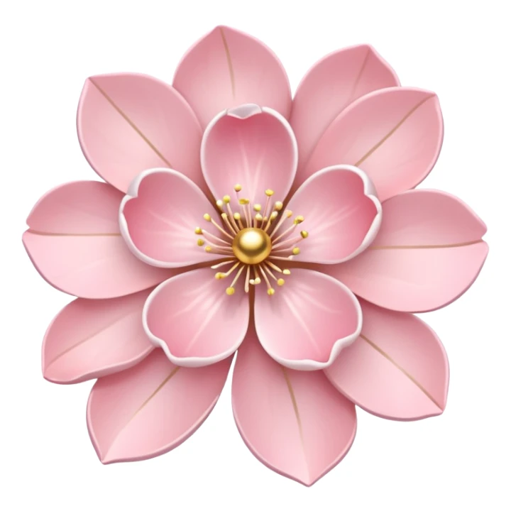 pastel sakura blossom with gold accents sticker