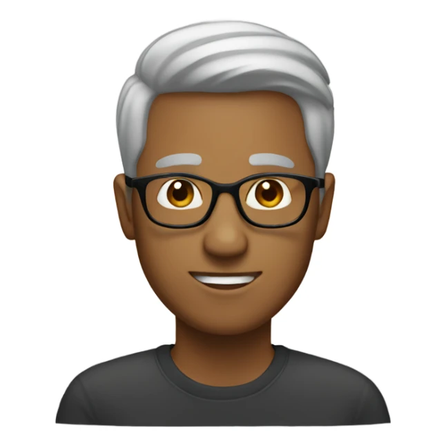 light brown man with fade older glasses sticker