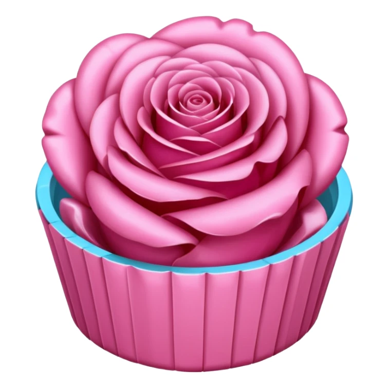 un bonbon rose rond dans un emballage sticker