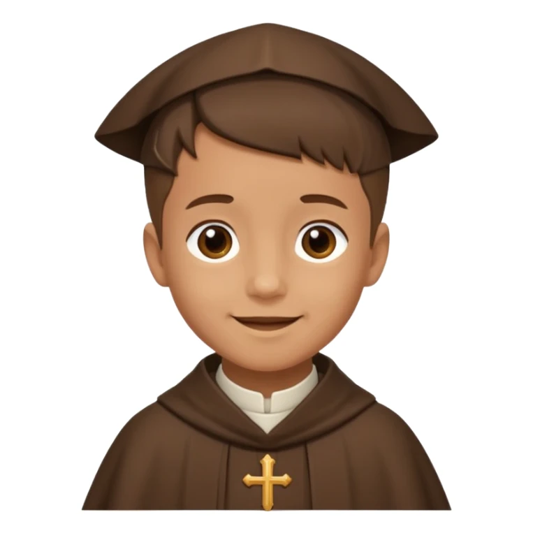 Un chico moreno con un hábito fransiscano sticker