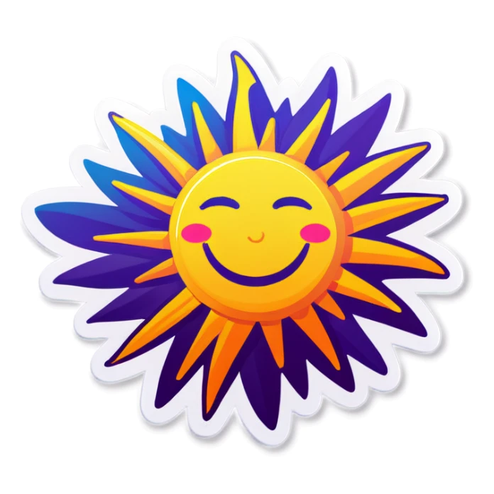 Good morning with the Sun sticker