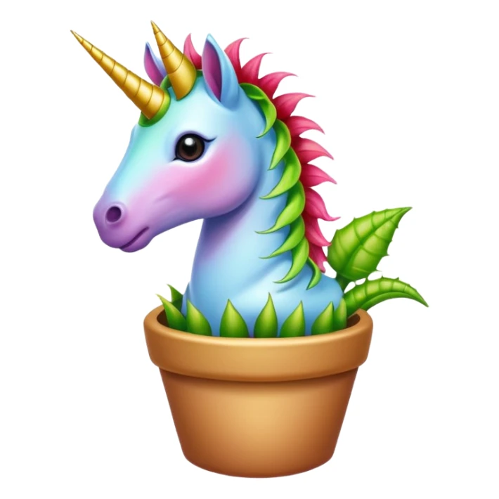 Unicorn venus flytrap sticker